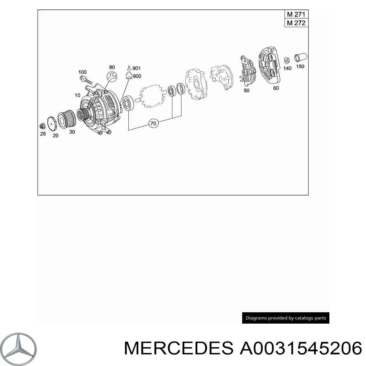 Реле генератора A0031545206 Mercedes