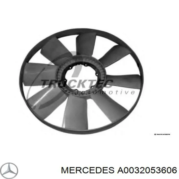 A0032053606 Mercedes ventilador (roda de aletas do radiador de esfriamento)