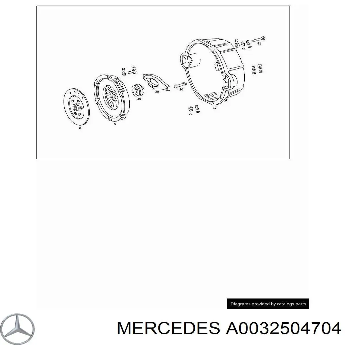 Корзина сцепления Mercedes A0032504704