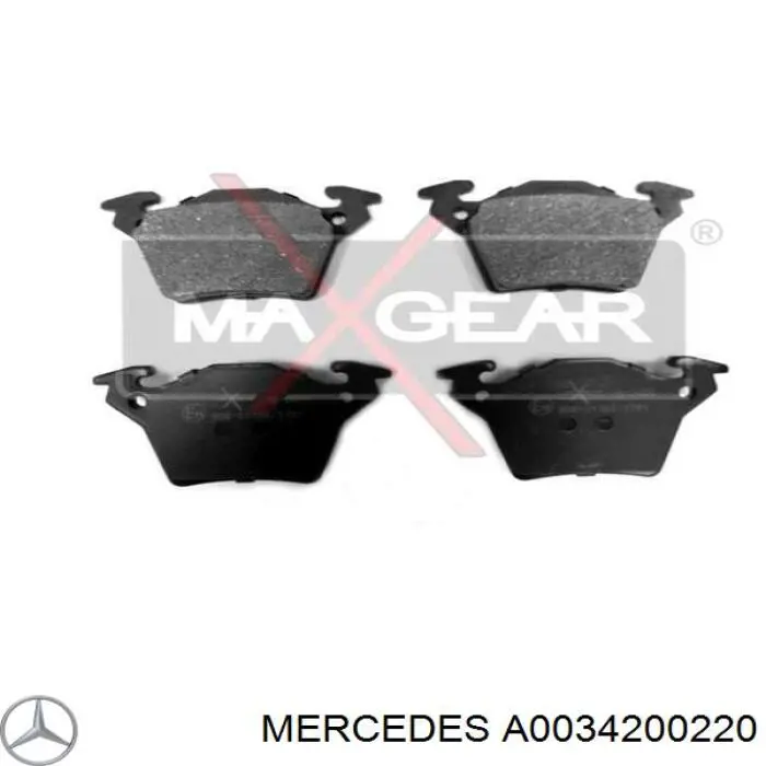 Задние тормозные колодки A0034200220 Mercedes