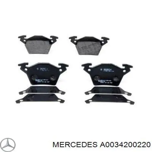 Колодки дисковые  Mercedes A0034200220 цена, от 11.81 USD