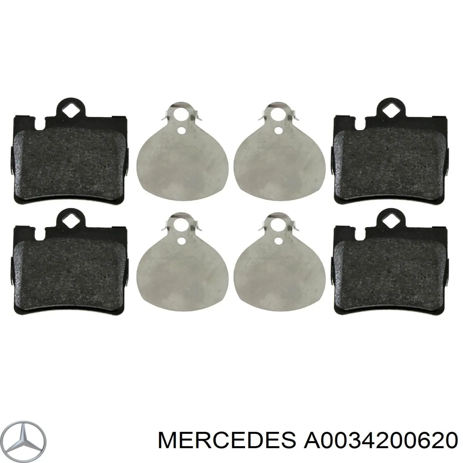 Задние тормозные колодки A0034200620 Mercedes