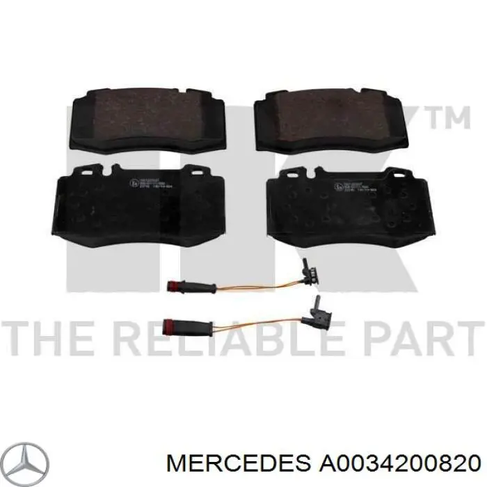 Передние тормозные колодки A0034200820 Mercedes