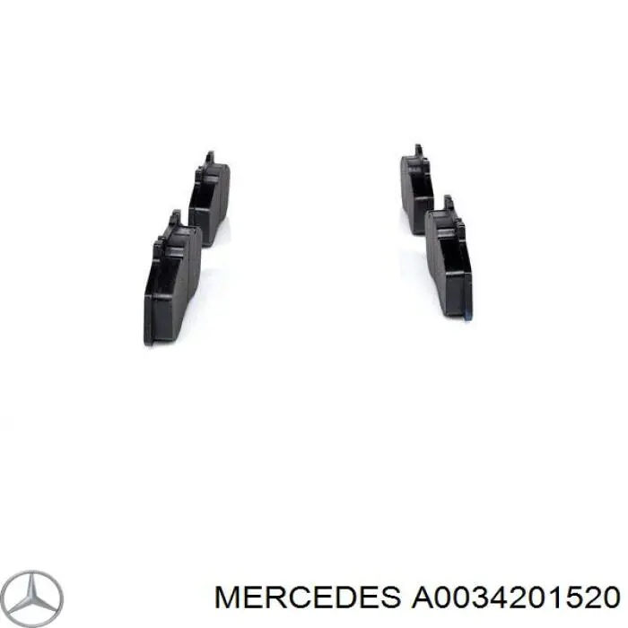 Купить A0034201520 Mercedes Колодки тормозные задние, дисковые