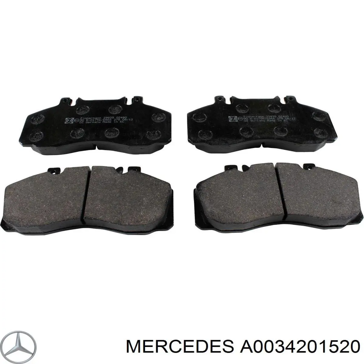 Задние тормозные колодки A0034201520 Mercedes
