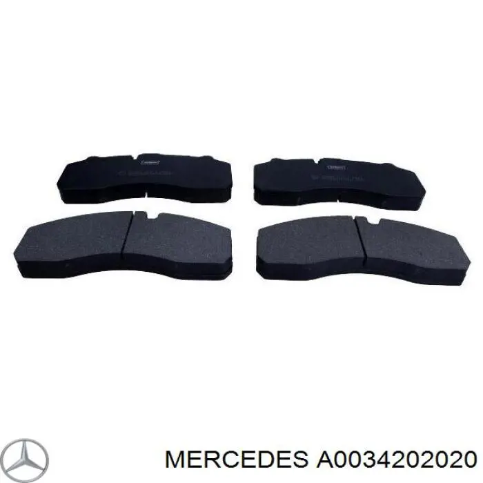 A0034202020 Mercedes колодки тормозные передние дисковые