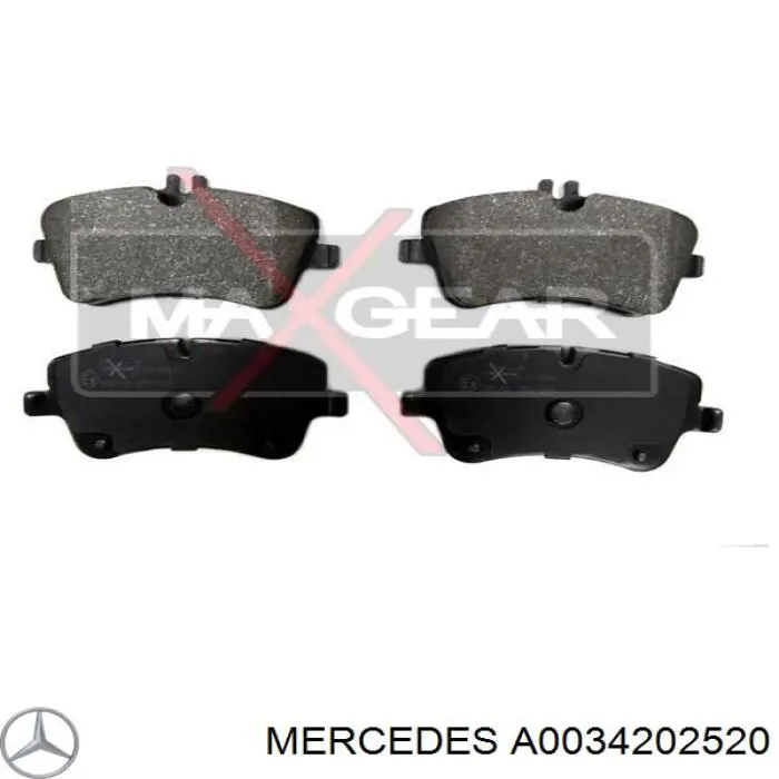 Передние тормозные колодки A0034202520 Mercedes