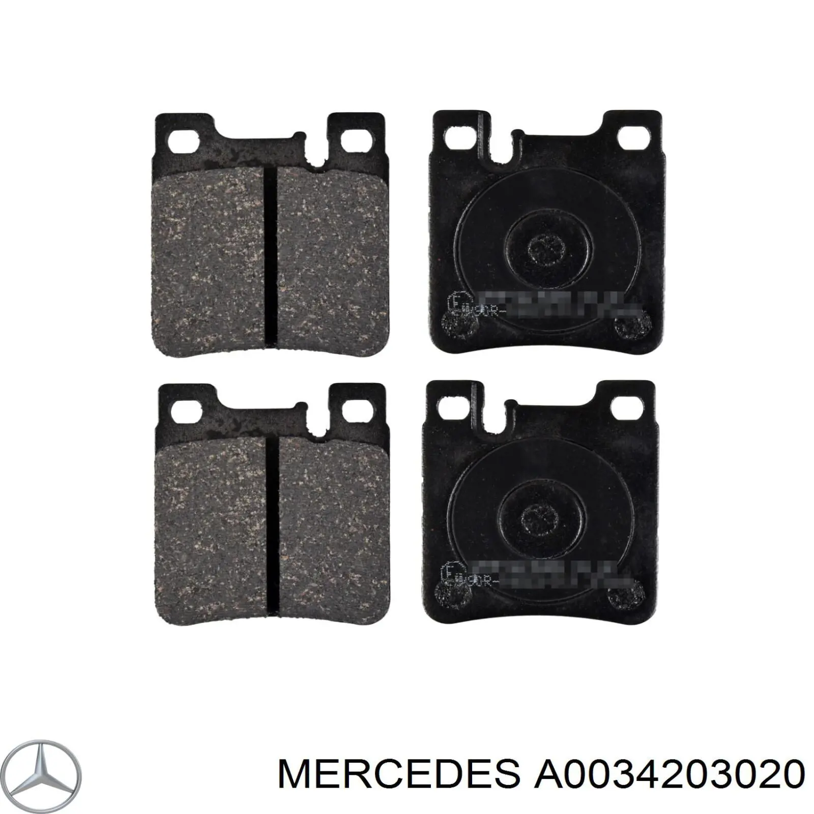 A0034203020 Mercedes колодки тормозные задние дисковые