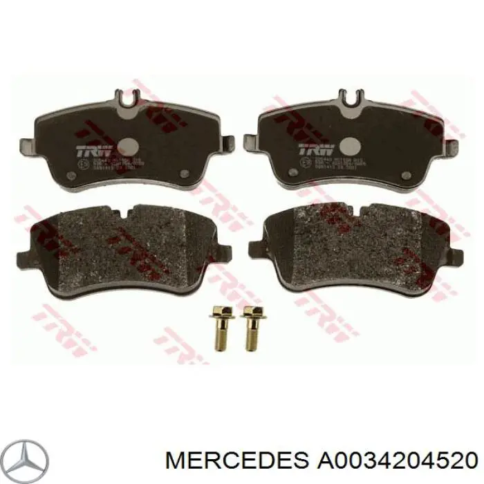 Передние тормозные колодки A0034204520 Mercedes