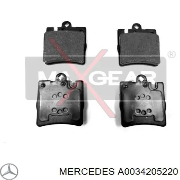 A0034205220 Mercedes колодки тормозные задние дисковые