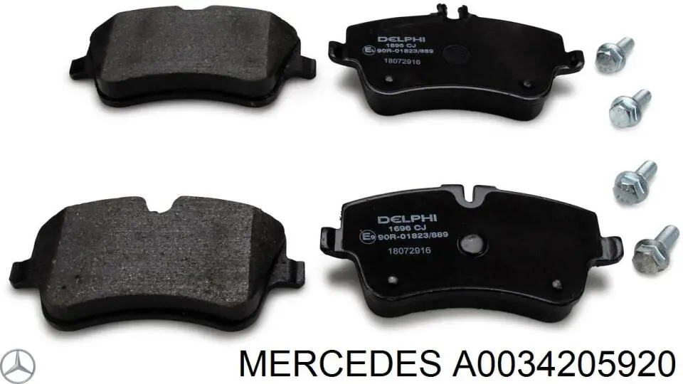 Передние тормозные колодки A0034205920 Mercedes