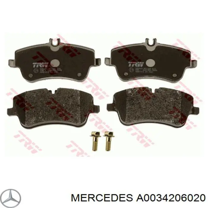 A0034206020 Mercedes колодки тормозные передние дисковые