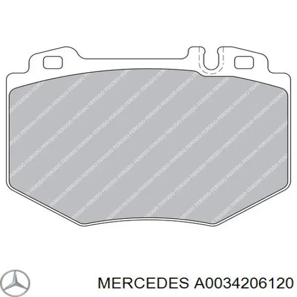 Купить A0034206120 Mercedes Колодки тормозные