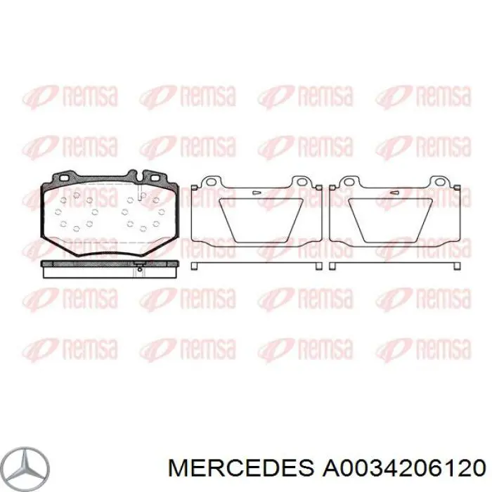 A0034206120 Mercedes Колодки передние