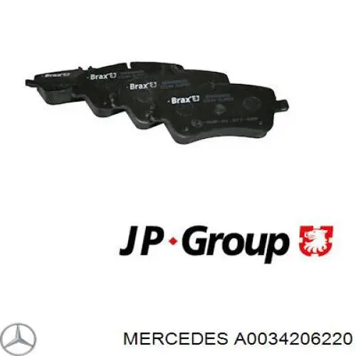 A0034206220 Mercedes колодки тормозные задние дисковые