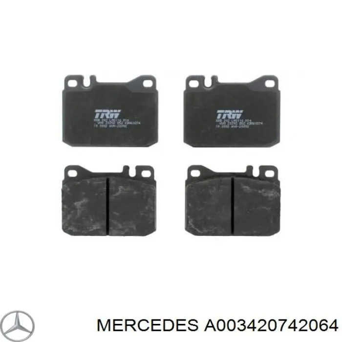 Купить A003420742064 Mercedes Колодки тормозные