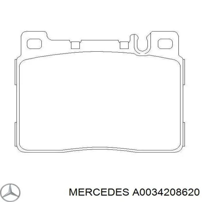 Передние тормозные колодки A0034208620 Mercedes