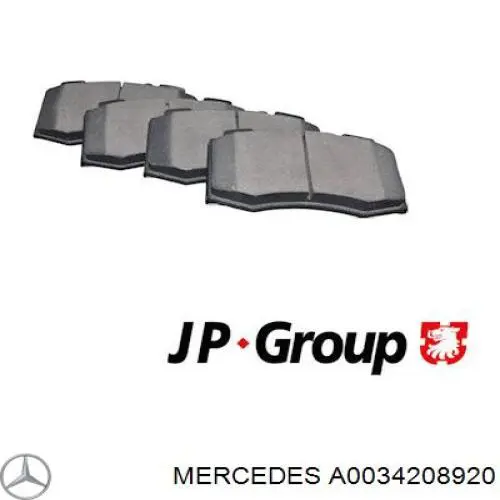 A0034208920 Mercedes колодки тормозные передние дисковые