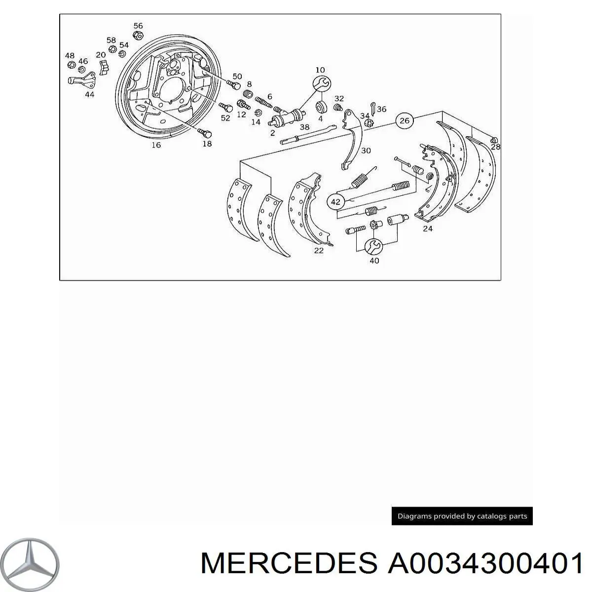 Главный тормозной цилиндр A0034300401 Mercedes