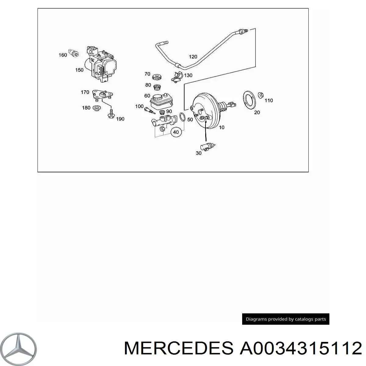 A0034315112 Mercedes unidade hidráulico de controlo abs