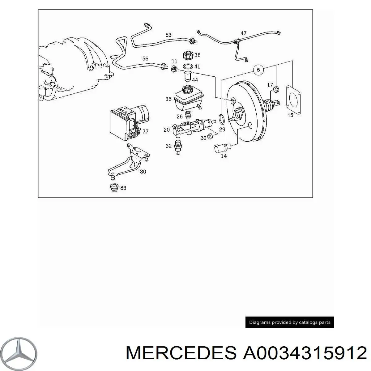 A0034315912 Mercedes 