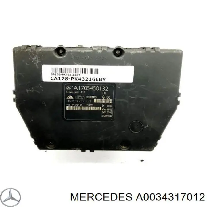 A0034317012 Mercedes блок управления абс (abs гидравлический)