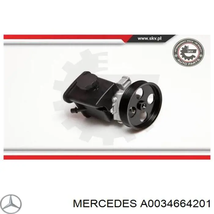 Насос гидроусилителя руля (ГУР) Mercedes A0034664201