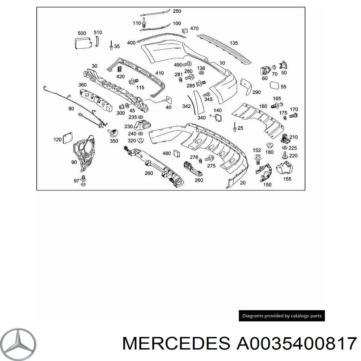 Датчик контроля мертвой зоны задний Mercedes A0035400817 цена, от 366.40 USD