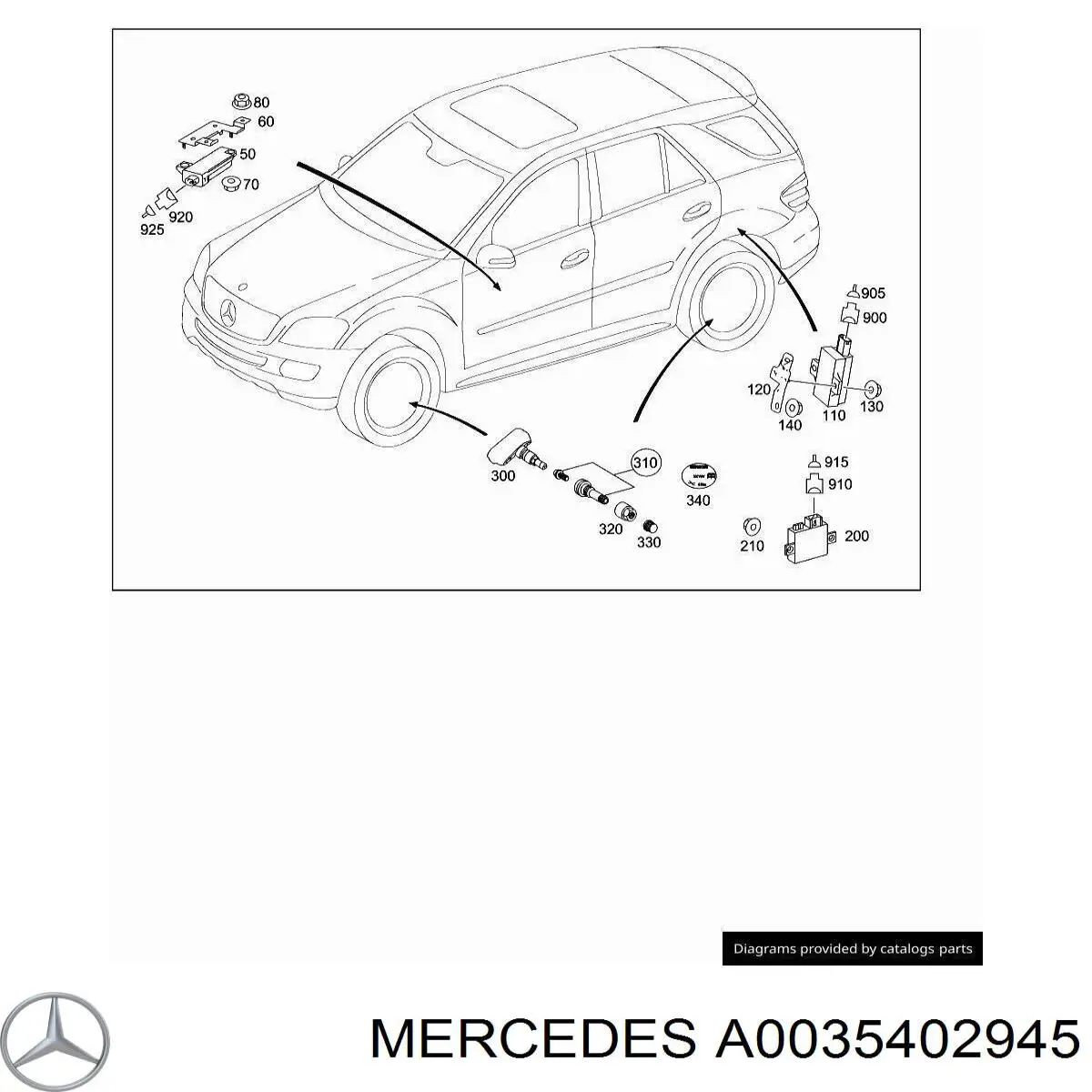  Mercedes A0035402945 цена, от 27.87 USD
