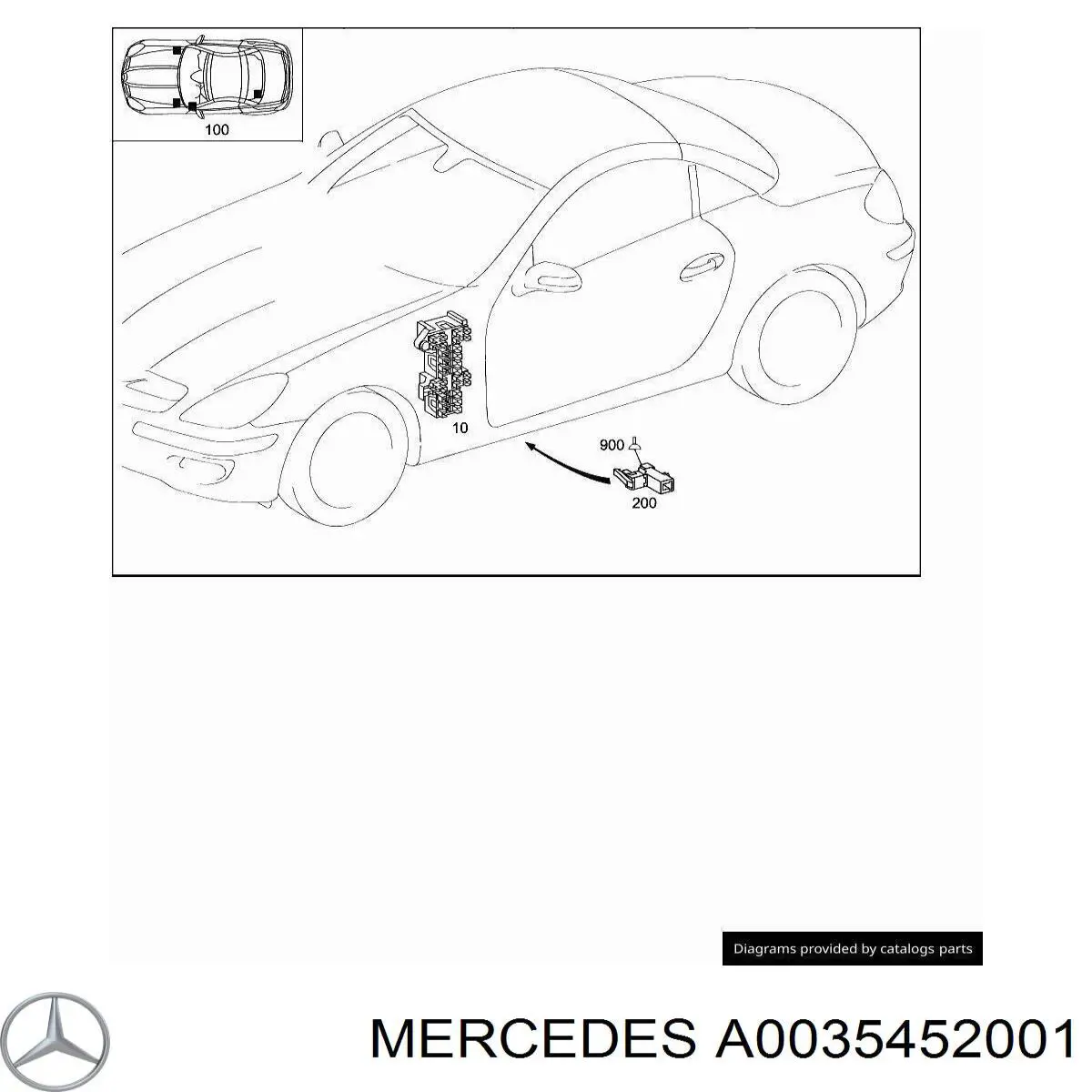 0035452001 Mercedes Блок предохранителей задний салонный