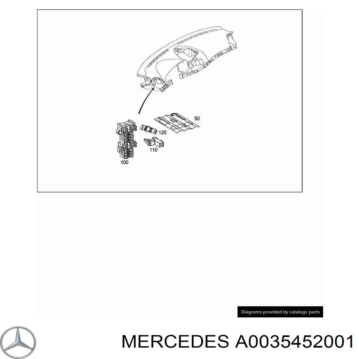 Блок предохранителей задний салонный Mercedes 0035452001 цена, от 3.09 USD