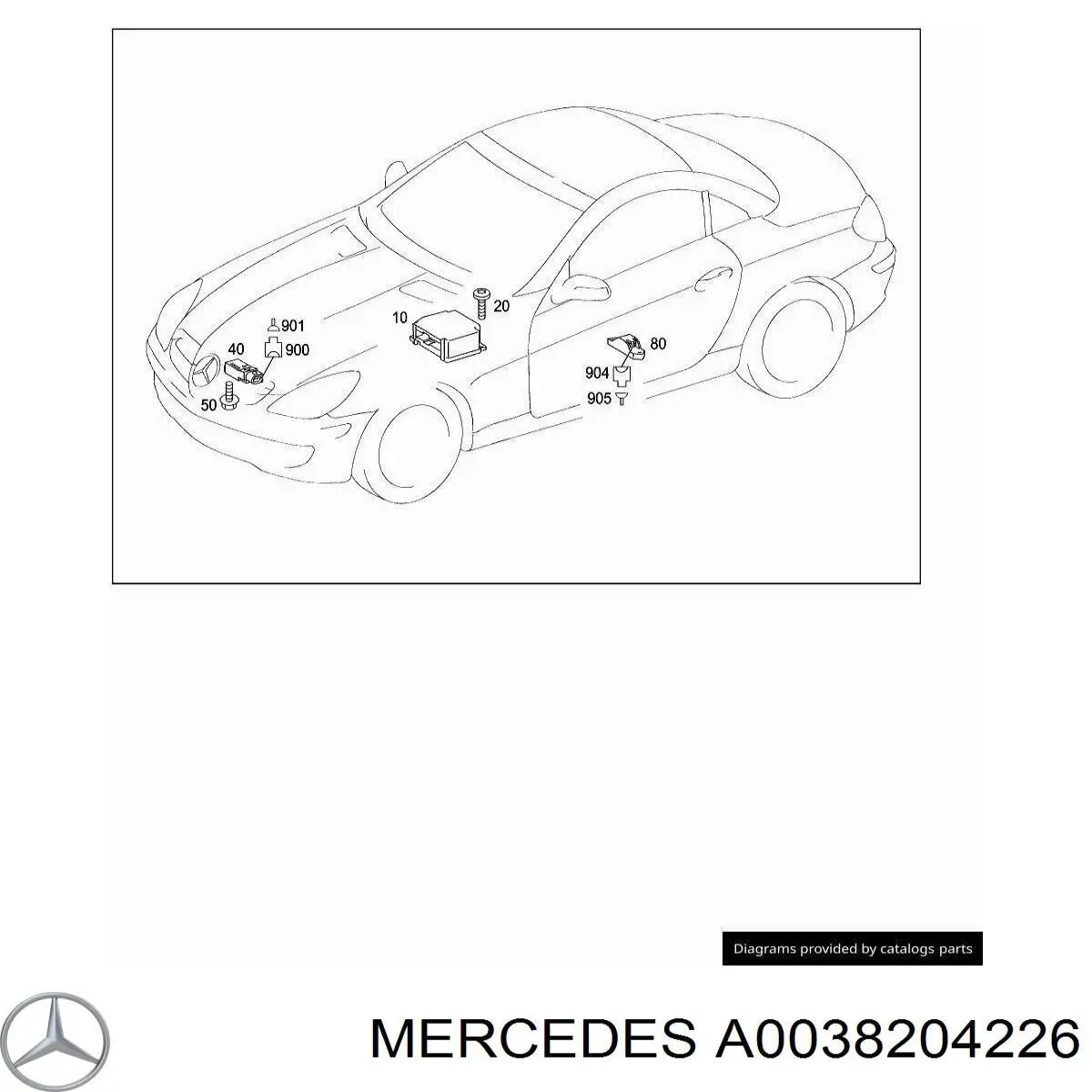 Купить 0028202726 Mercedes Датчик подушки безопасности