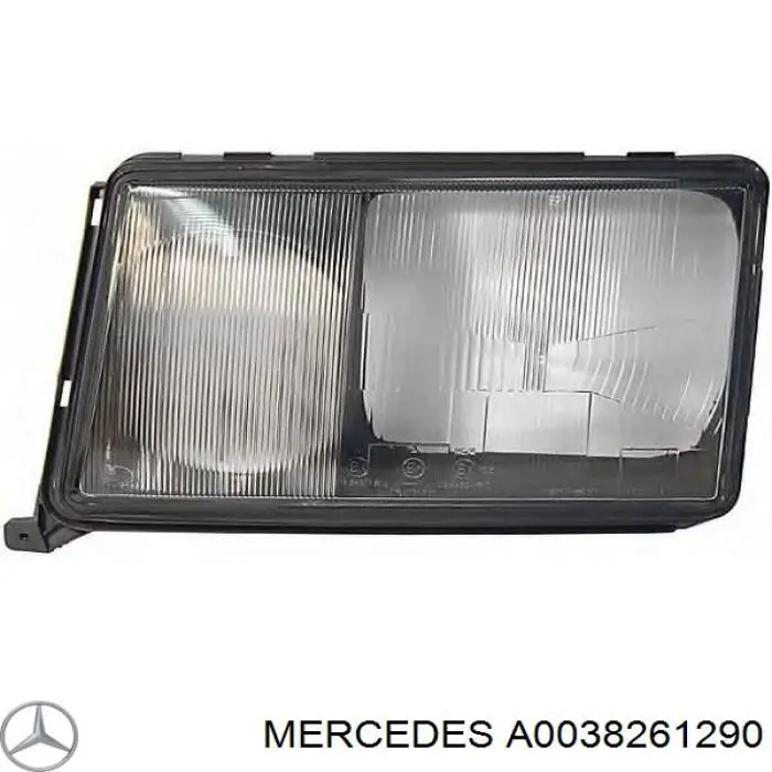 A0038261290 Mercedes стекло фары правой