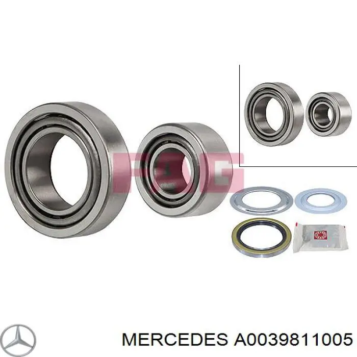 Подшипник ступицы передней наружный A0039811005 Mercedes