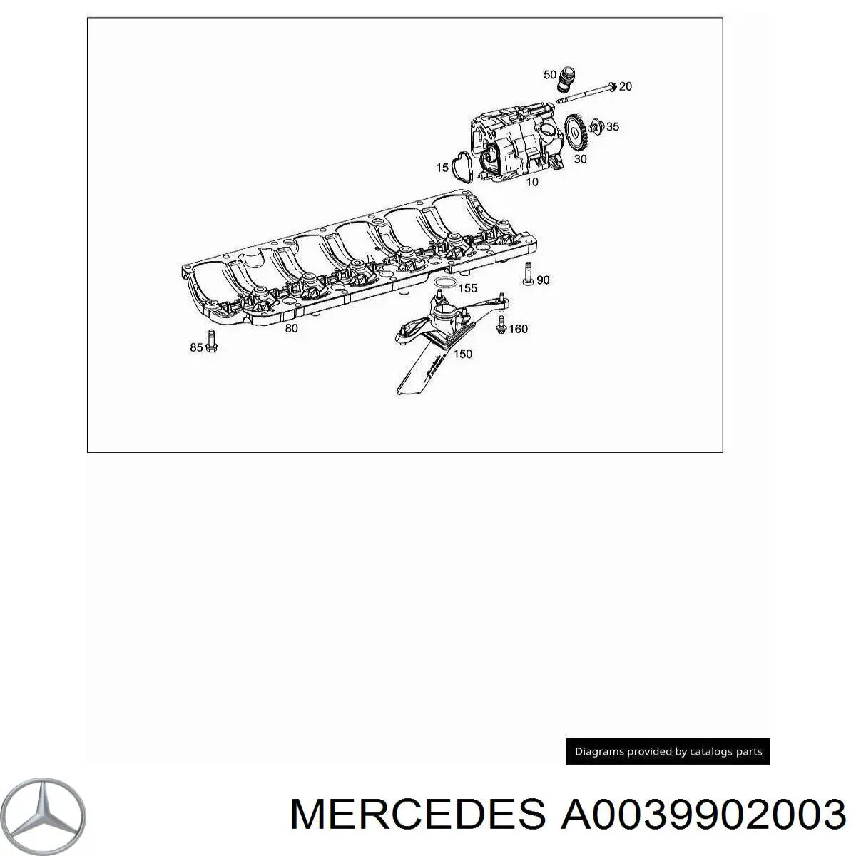 Parafuso da engrenagem de bomba de óleo para Mercedes CLA (X118)