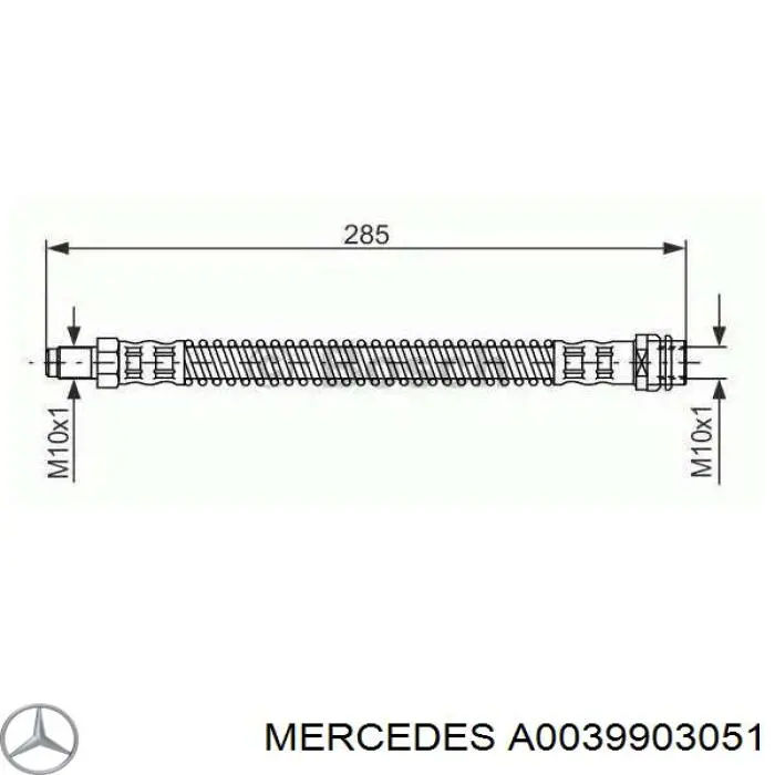 A0039903051 Mercedes porca de parafuso da junta universal