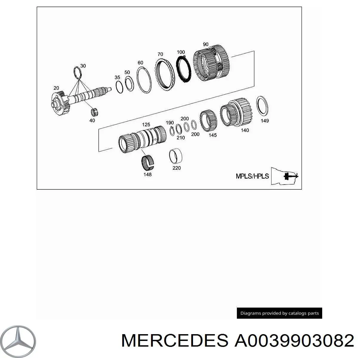 A0039903082 Mercedes 