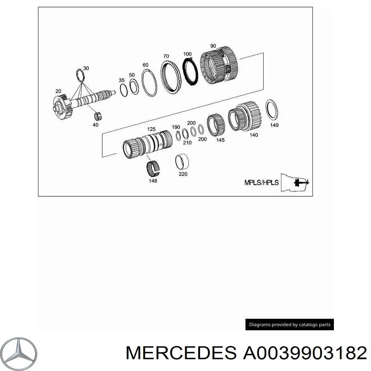 A0039903182 Mercedes 