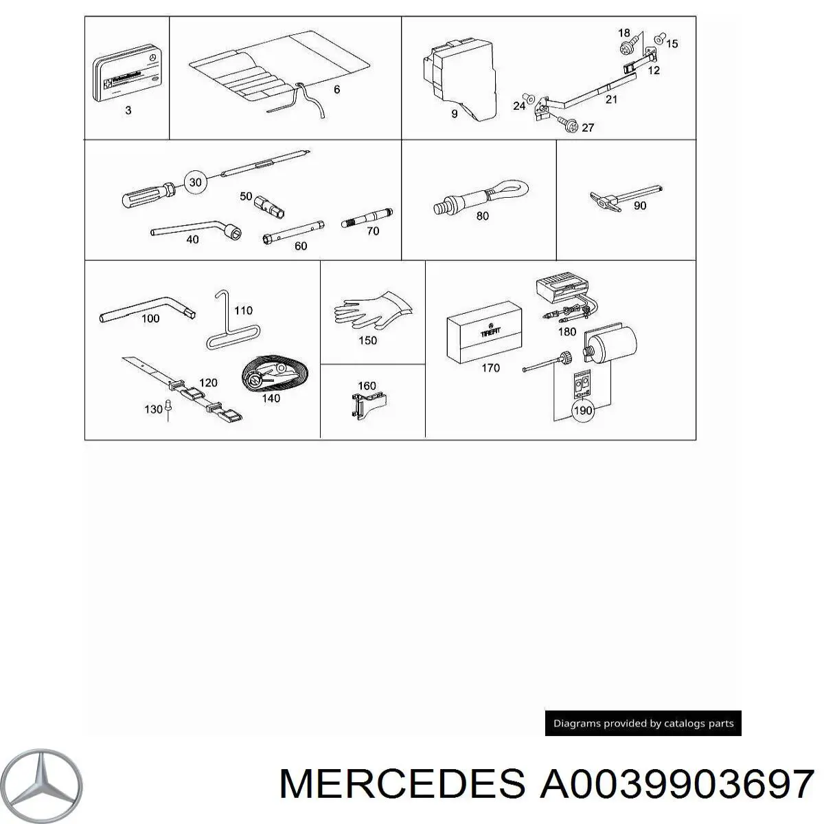 Купить 0039903697 Mercedes 