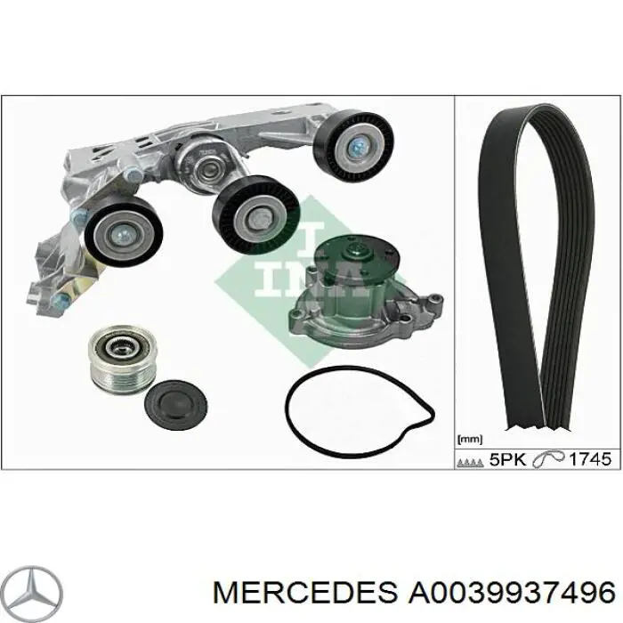 Ремень приводной A0039937496 Mercedes