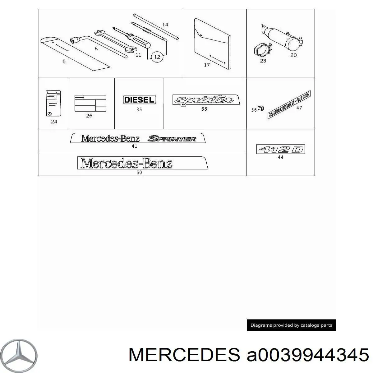 0039944345 Mercedes 