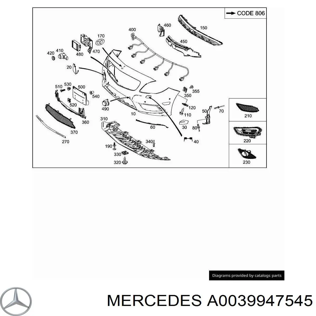 A0039947545 Mercedes 