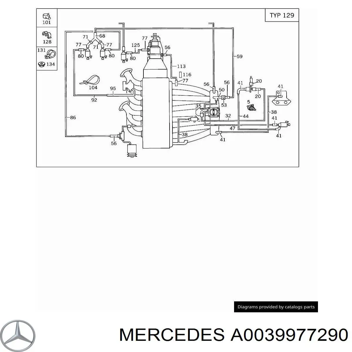 Купить A0039977290 Mercedes Ремень генератора