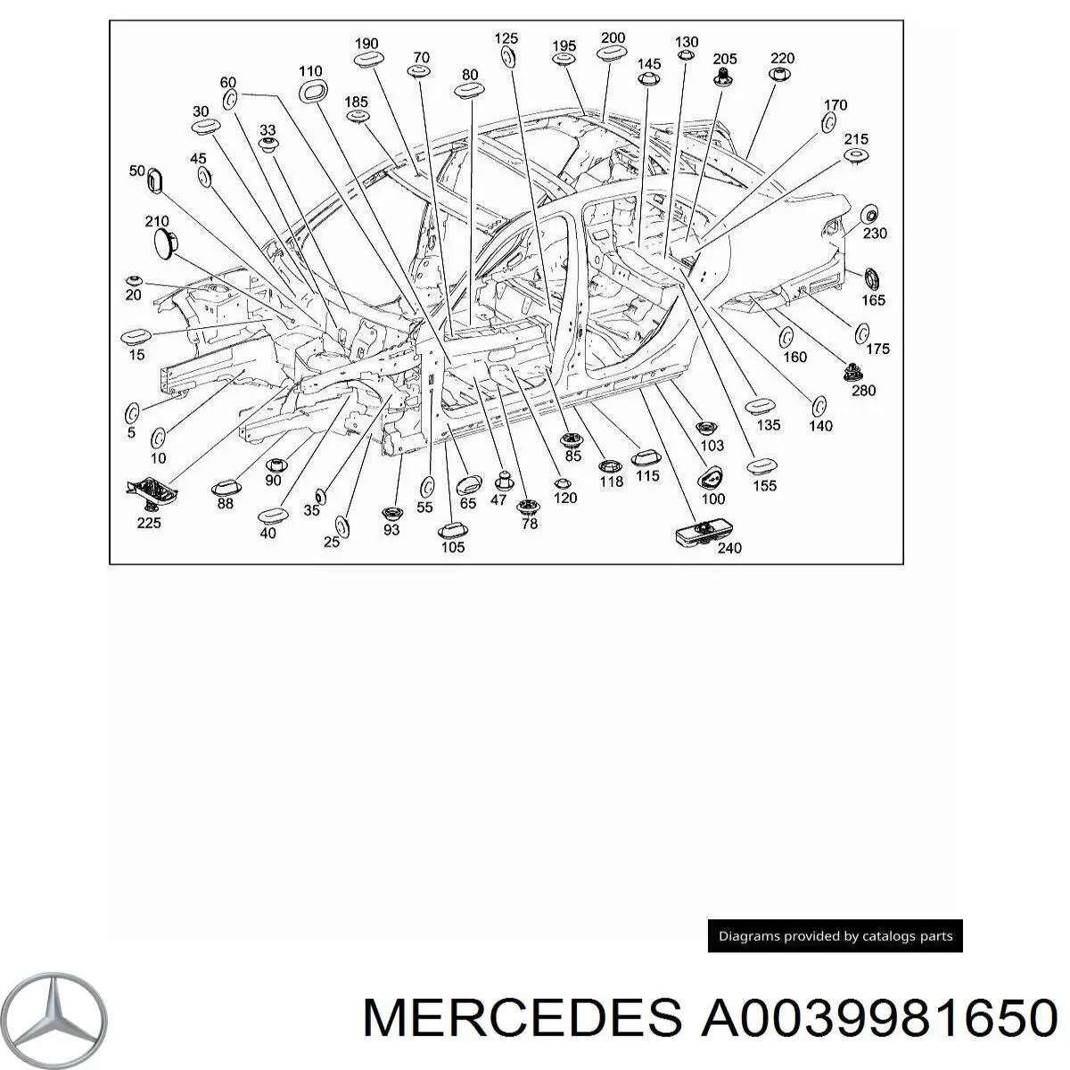 A0039981650 Mercedes 