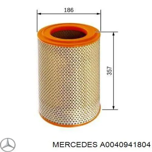 Воздушный фильтр A0040941804 Mercedes