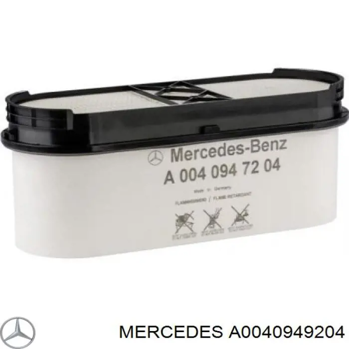 A0040949204 Mercedes filtro de ar