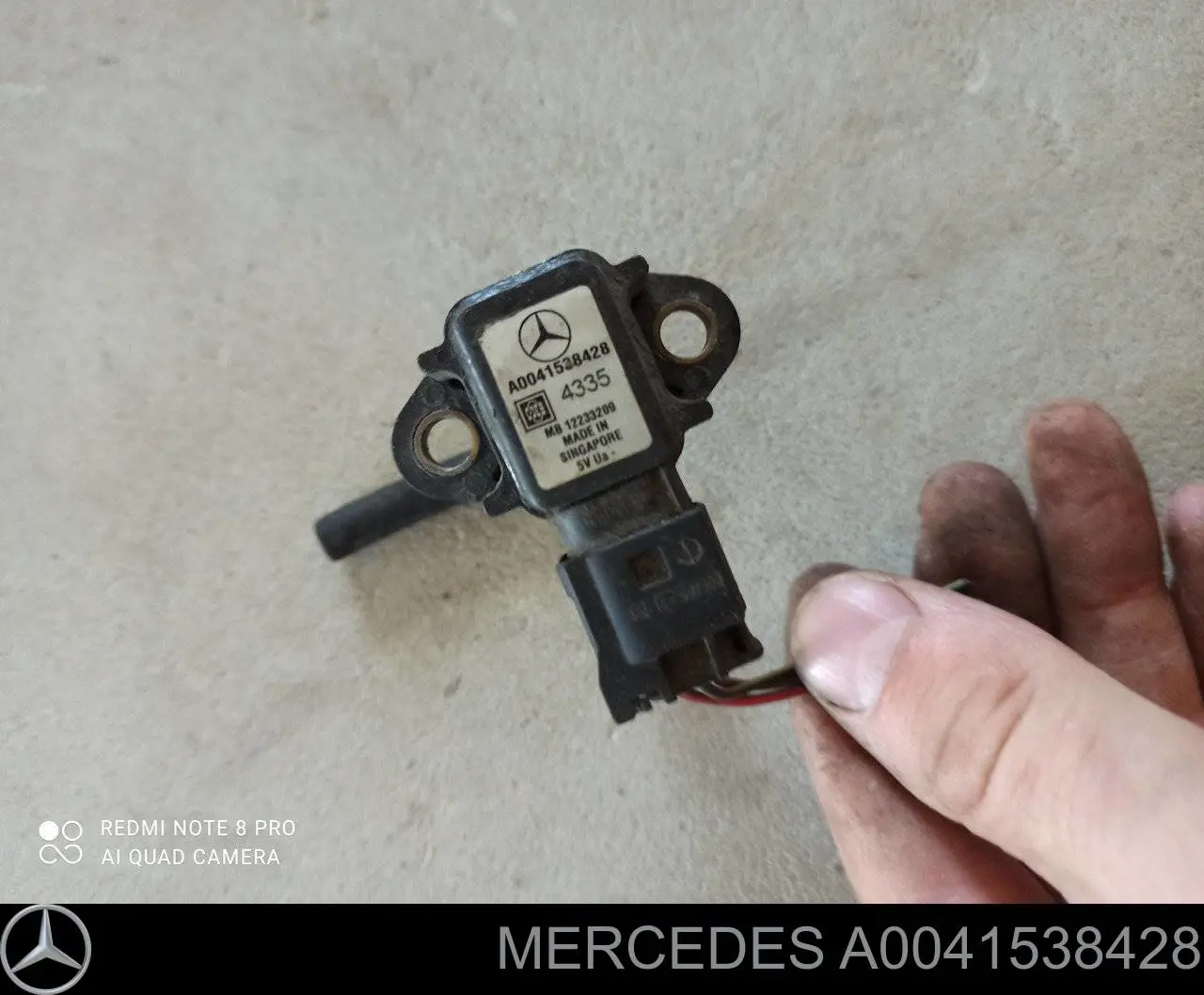 A0041538428 Mercedes sensor de pressão de supercompressão