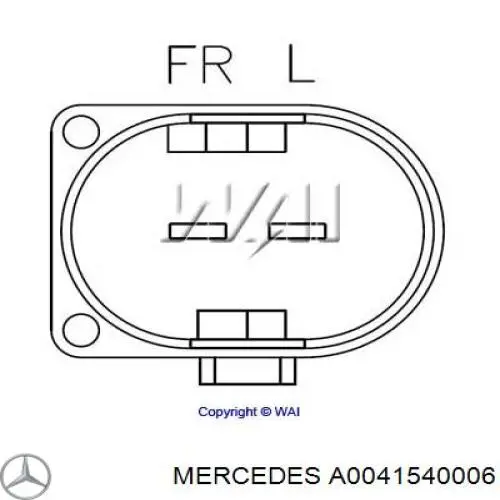 A0041540006 Mercedes реле-регулятор генератора (реле зарядки)