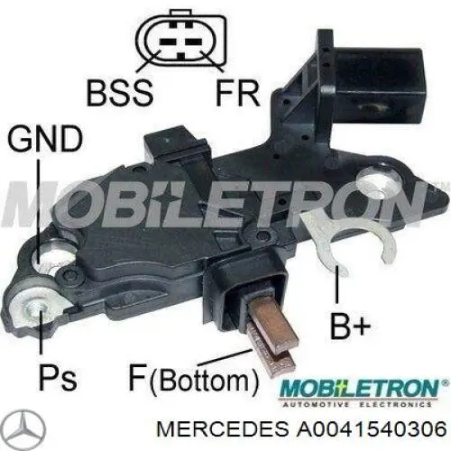 A0041540306 Mercedes реле-регулятор генератора (реле зарядки)