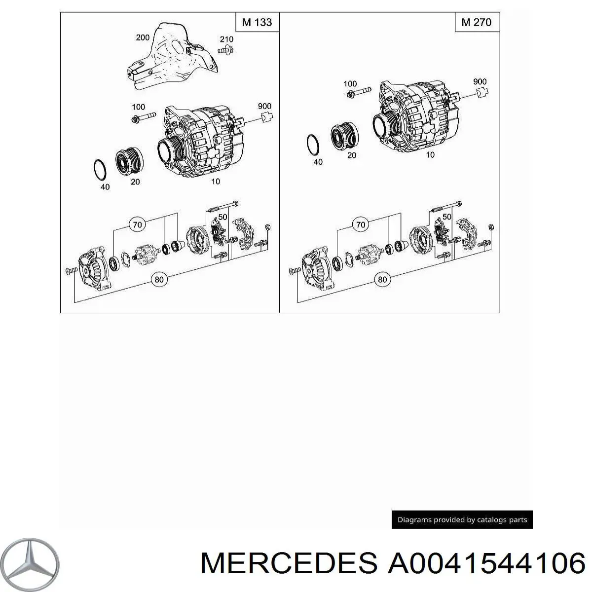 A0041544106 Mercedes relê-regulador do gerador (relê de carregamento)